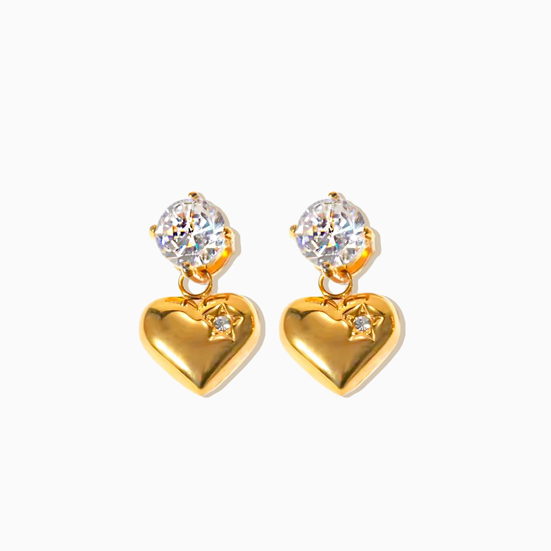 Layla Heart Dangle Earrings