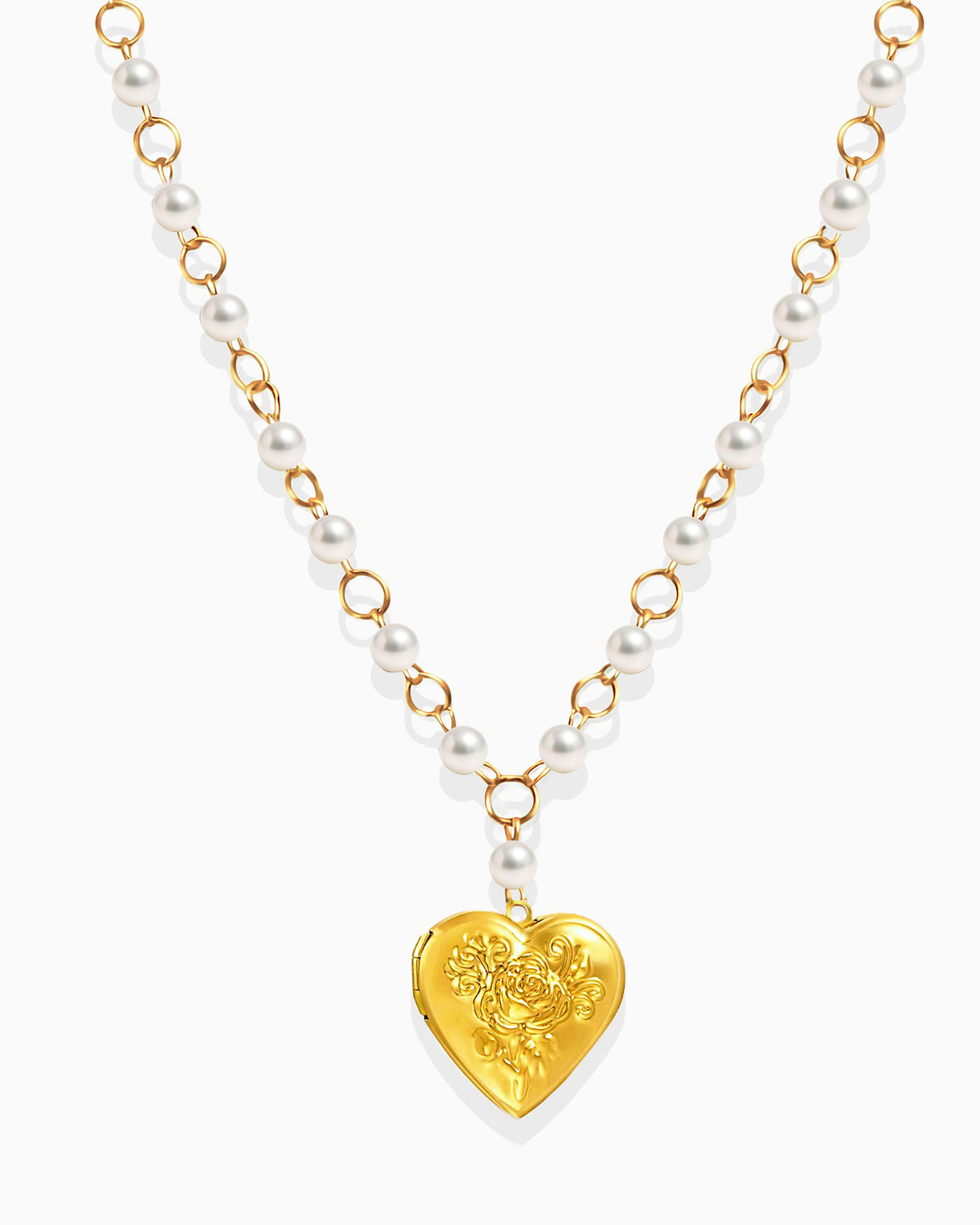 Gold Sweetheart Locket Necklace