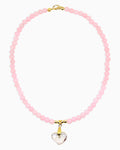 Belle Necklace in Rose Quartz