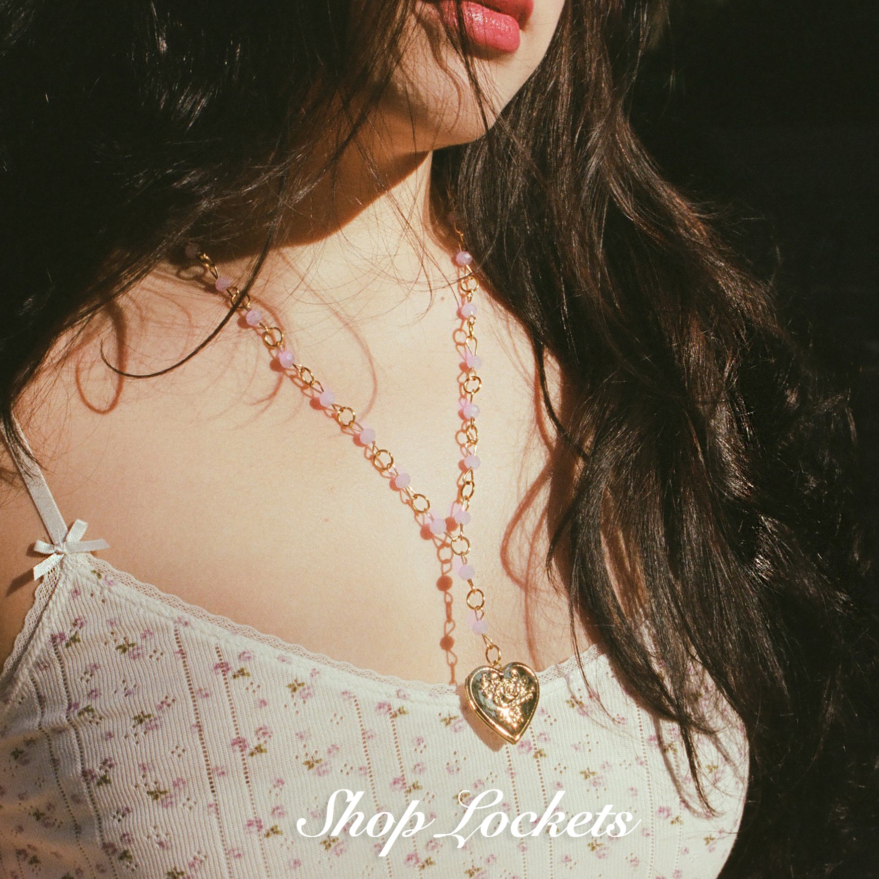 Gold Sweetheart Locket Necklace