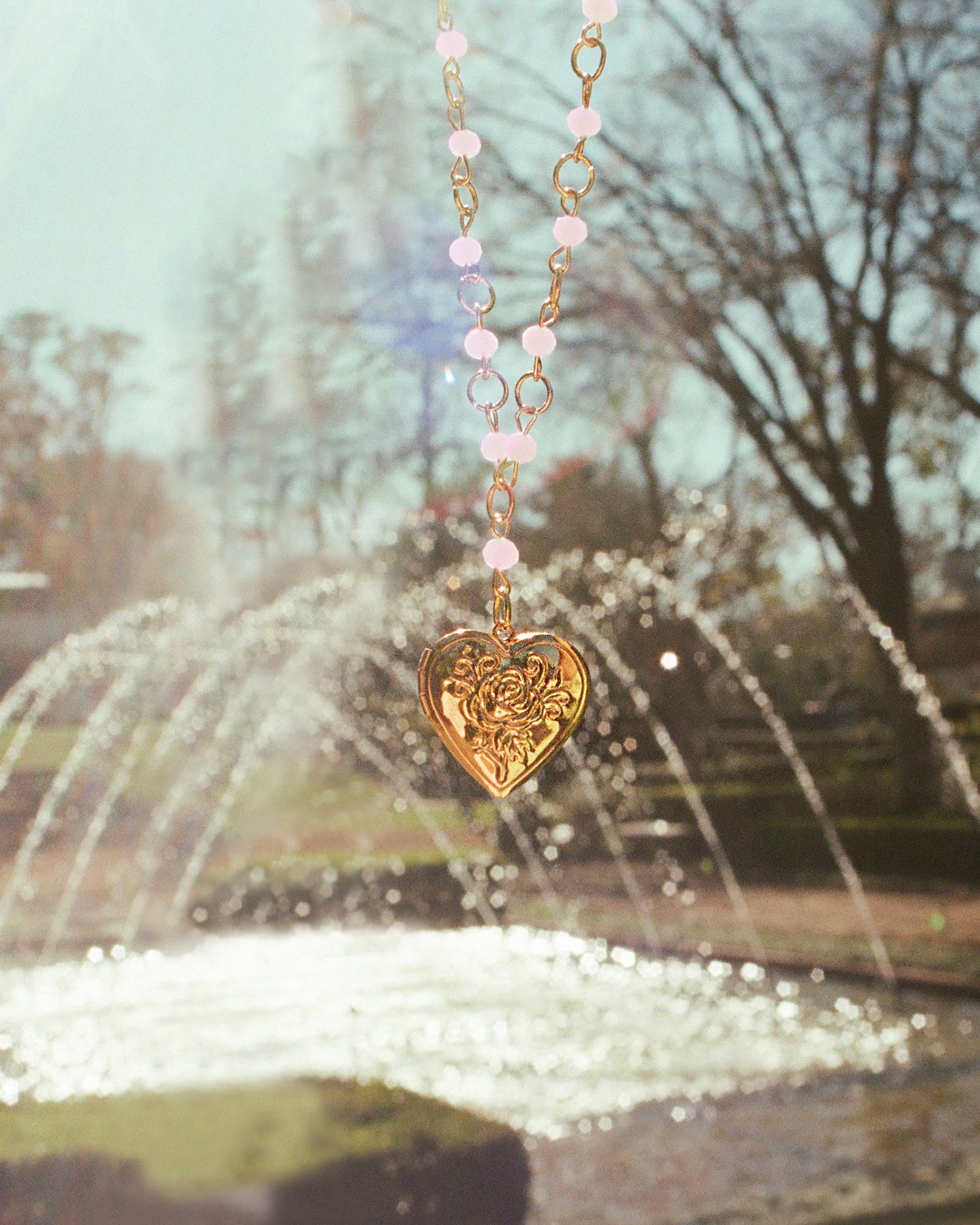 Gold Sweetheart Locket Necklace